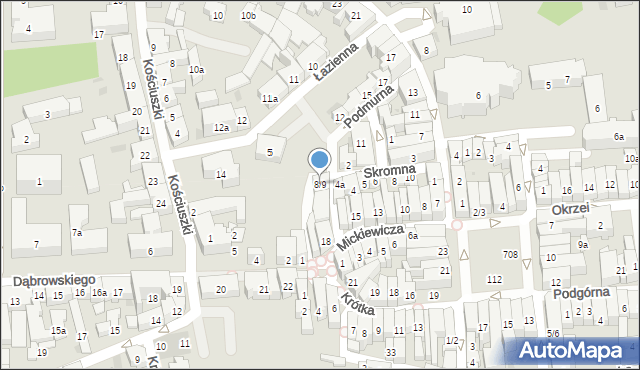 Tczew, Podmurna, 8/9, mapa Tczew