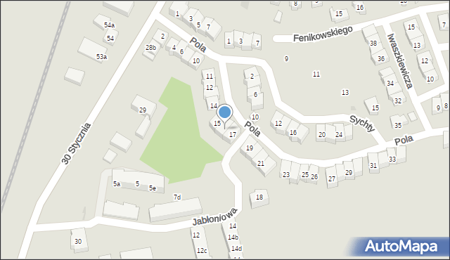 Tczew, Pola Wincentego, 16, mapa Tczew