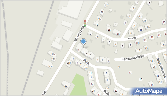 Tczew, Pola Wincentego, 1b, mapa Tczew