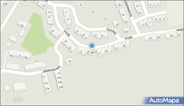 Tczew, Pola Wincentego, 26, mapa Tczew