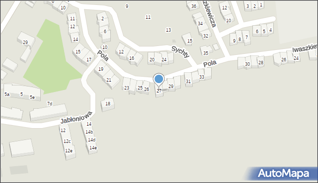 Tczew, Pola Wincentego, 27, mapa Tczew