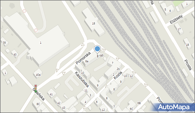 Tczew, Pomorska, 8, mapa Tczew