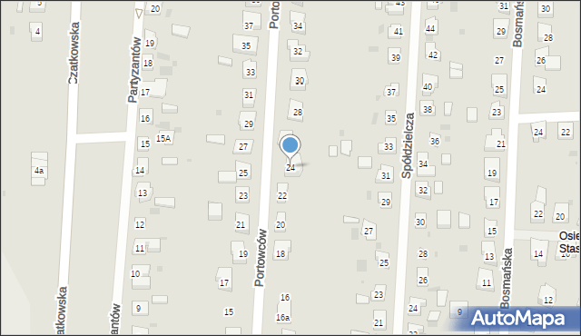 Tczew, Portowców, 24, mapa Tczew