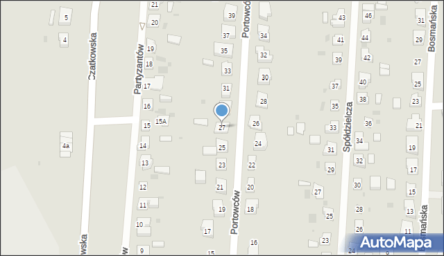 Tczew, Portowców, 27, mapa Tczew