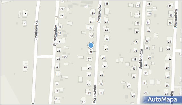 Tczew, Portowców, 29, mapa Tczew