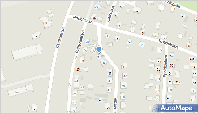 Tczew, Portowców, 51, mapa Tczew