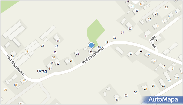Tęgoborze, Pod Rachowem, 22, mapa Tęgoborze