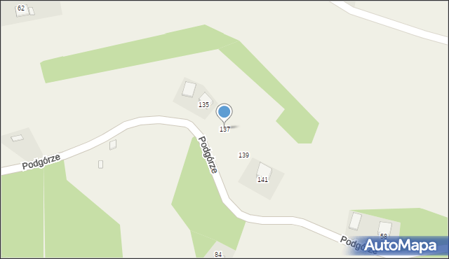 Tęgoborze, Podgórze, 137, mapa Tęgoborze