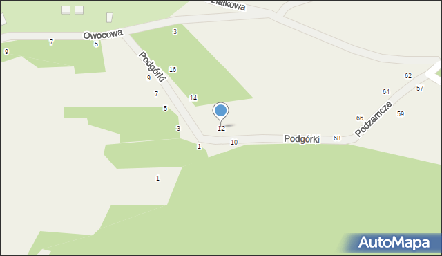 Tenczynek, Podgórki, 12, mapa Tenczynek