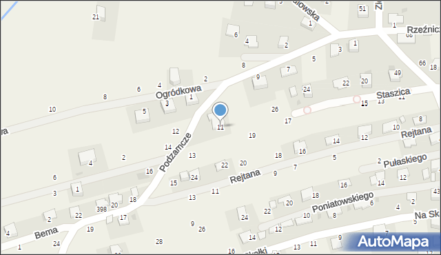 Tenczynek, Podzamcze, 11, mapa Tenczynek