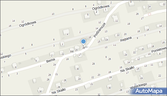 Tenczynek, Podzamcze, 18, mapa Tenczynek