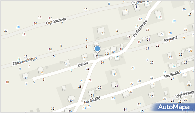 Tenczynek, Podzamcze, 22, mapa Tenczynek