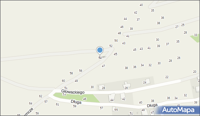 Tenczynek, Podzamcze, 54, mapa Tenczynek