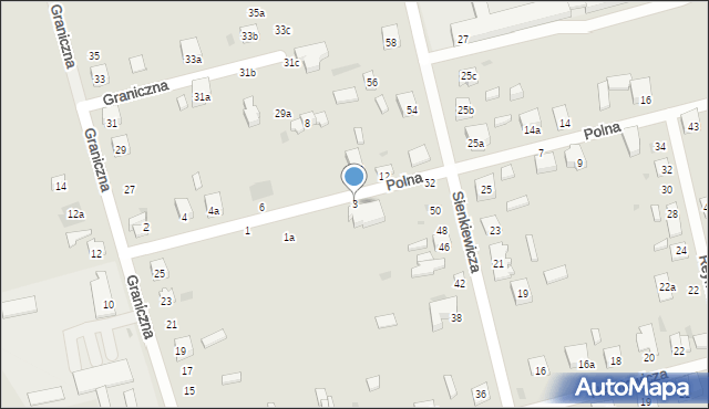 Terespol, Polna, 3, mapa Terespol