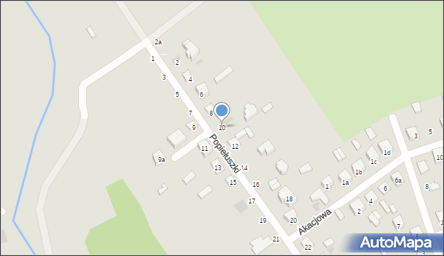 Terespol, Popiełuszki Jerzego, bł. ks., 10, mapa Terespol