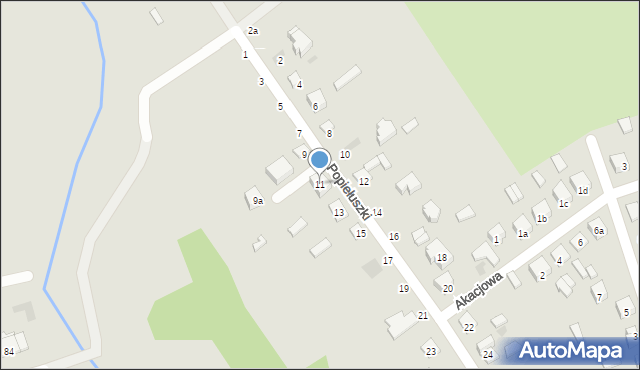 Terespol, Popiełuszki Jerzego, bł. ks., 11, mapa Terespol