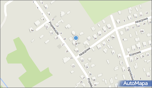 Terespol, Popiełuszki Jerzego, bł. ks., 18, mapa Terespol