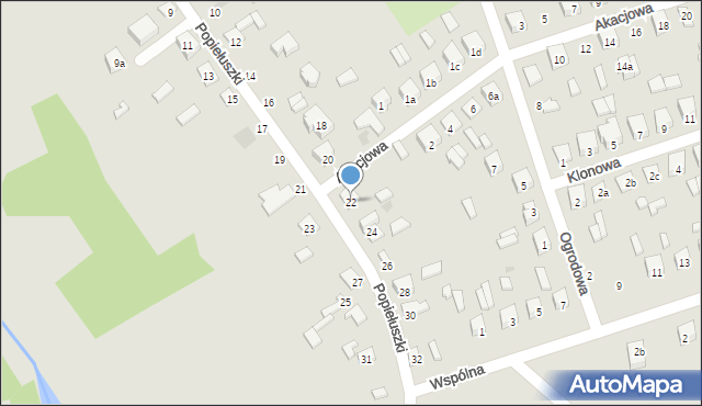 Terespol, Popiełuszki Jerzego, bł. ks., 22, mapa Terespol