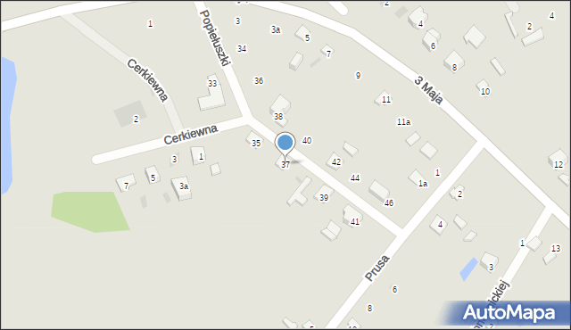 Terespol, Popiełuszki Jerzego, bł. ks., 37, mapa Terespol