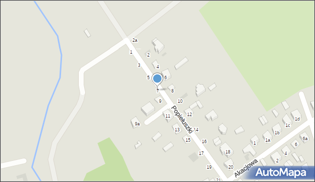 Terespol, Popiełuszki Jerzego, bł. ks., 7, mapa Terespol