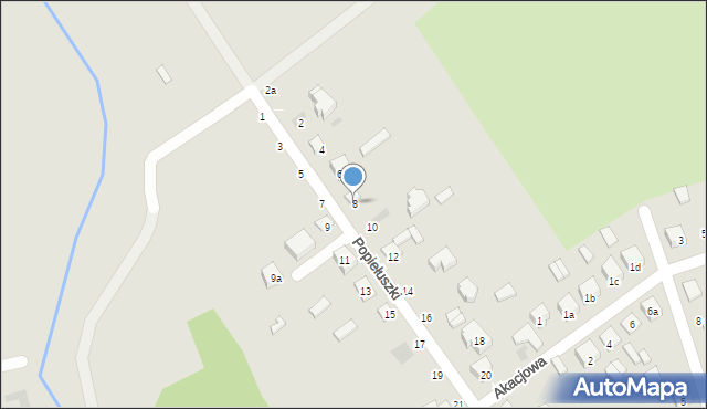 Terespol, Popiełuszki Jerzego, bł. ks., 8, mapa Terespol