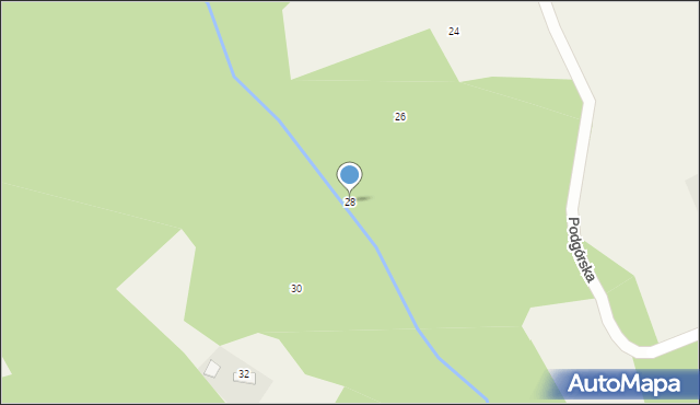 Tłuczań, Podgórska, 28, mapa Tłuczań