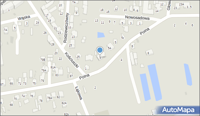 Tłuszcz, Polna, 3, mapa Tłuszcz