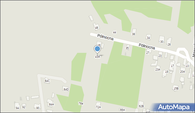 Tłuszcz, Północna, 43A, mapa Tłuszcz