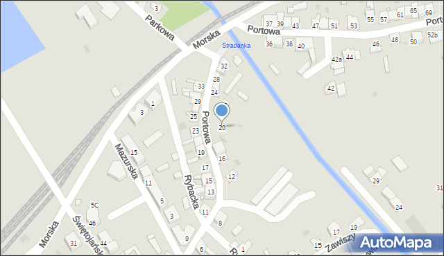 Tolkmicko, Portowa, 20, mapa Tolkmicko