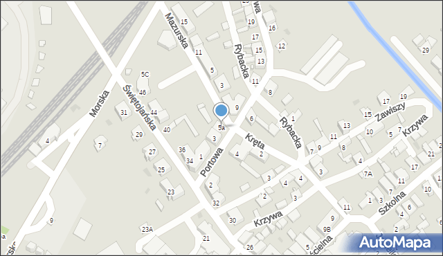 Tolkmicko, Portowa, 5a, mapa Tolkmicko