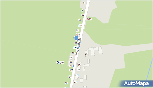 Tomaszów Mazowiecki, Pod Grotami, 16B, mapa Tomaszów Mazowiecki