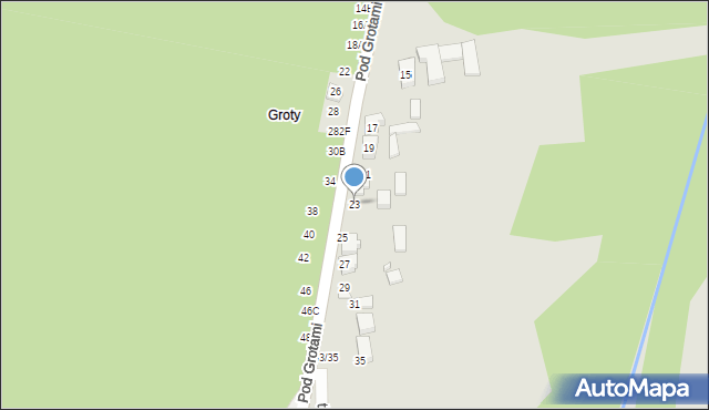 Tomaszów Mazowiecki, Pod Grotami, 23, mapa Tomaszów Mazowiecki