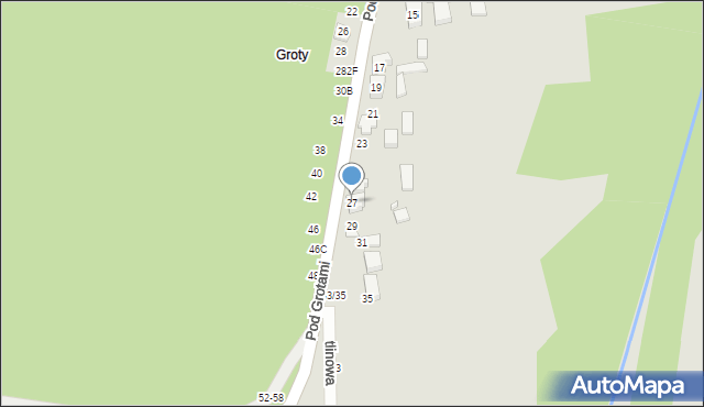 Tomaszów Mazowiecki, Pod Grotami, 27, mapa Tomaszów Mazowiecki