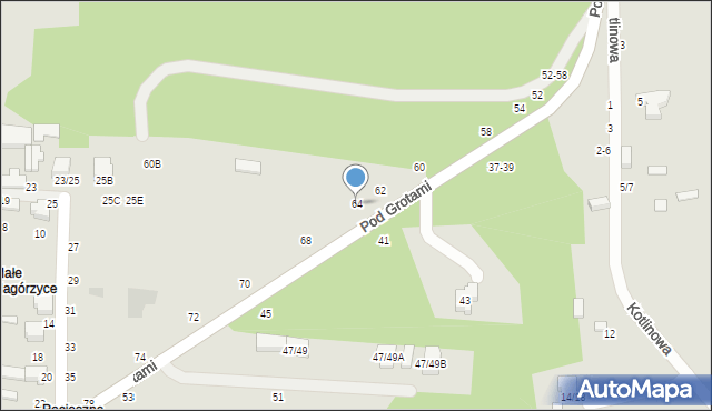 Tomaszów Mazowiecki, Pod Grotami, 64, mapa Tomaszów Mazowiecki