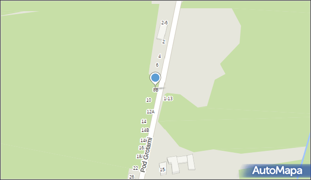 Tomaszów Mazowiecki, Pod Grotami, 8B, mapa Tomaszów Mazowiecki