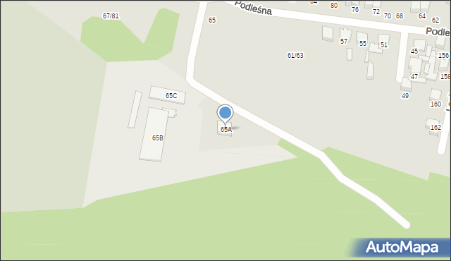 Tomaszów Mazowiecki, Podleśna, 65A, mapa Tomaszów Mazowiecki