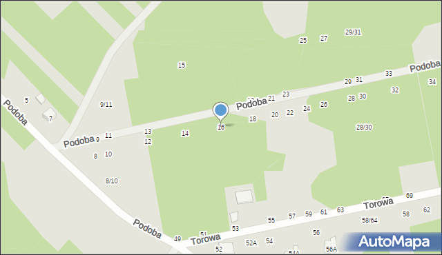 Tomaszów Mazowiecki, Podoba, 16, mapa Tomaszów Mazowiecki