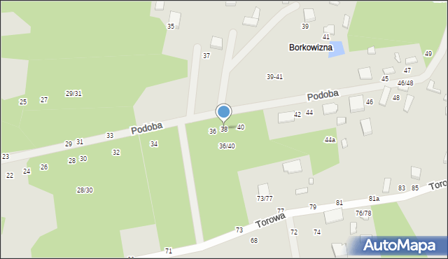 Tomaszów Mazowiecki, Podoba, 38, mapa Tomaszów Mazowiecki