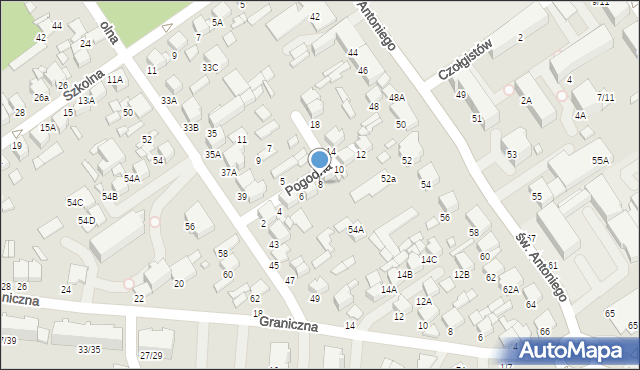 Tomaszów Mazowiecki, Pogodna, 8, mapa Tomaszów Mazowiecki