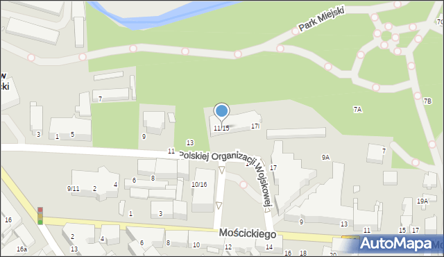 Tomaszów Mazowiecki, Polskiej Organizacji Wojskowej, 11/15, mapa Tomaszów Mazowiecki