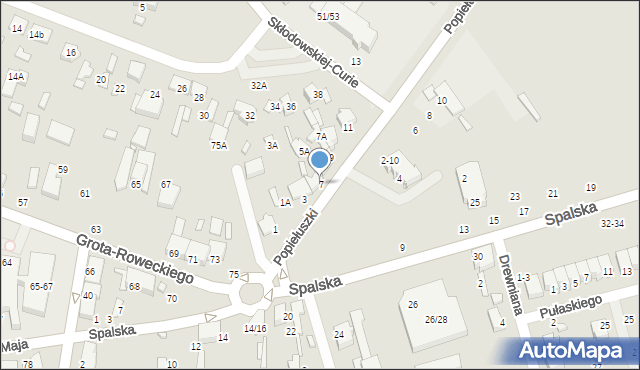 Tomaszów Mazowiecki, Popiełuszki Jerzego, bł. ks., 7, mapa Tomaszów Mazowiecki