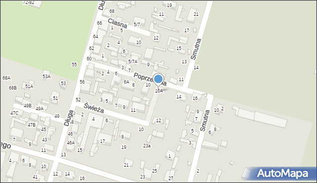 Tomaszów Mazowiecki, Poprzeczna, 10A, mapa Tomaszów Mazowiecki