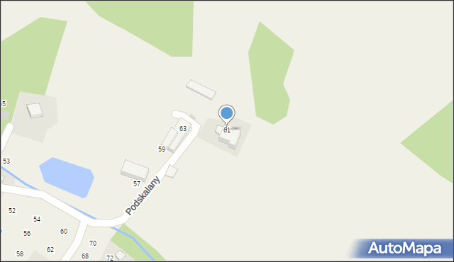 Tomaszowice, Podskalany, 61, mapa Tomaszowice