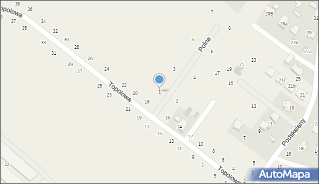 Tomaszowice, Polna, 1, mapa Tomaszowice