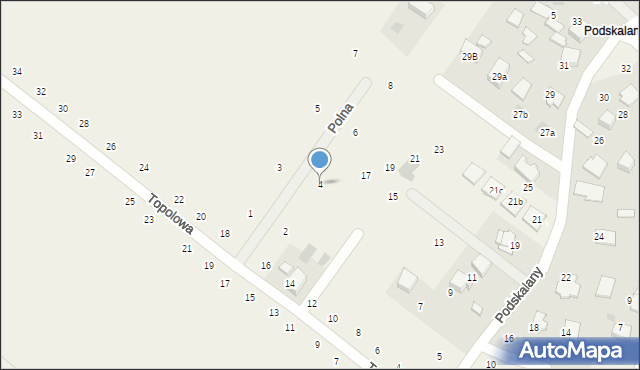 Tomaszowice, Polna, 4, mapa Tomaszowice