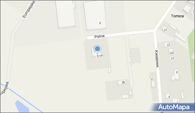 Tomice, Polna, 3, mapa Tomice
