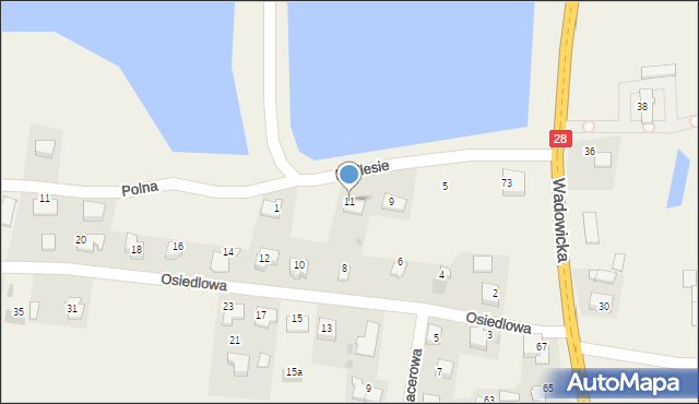 Tomice, Podlesie, 11, mapa Tomice