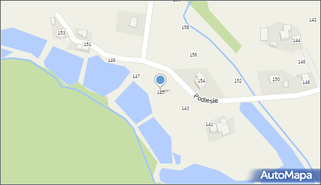 Tomice, Podlesie, 145, mapa Tomice