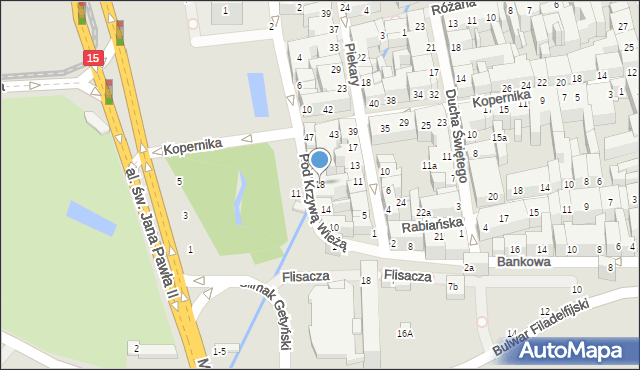 Toruń, Pod Krzywą Wieżą, 18, mapa Torunia