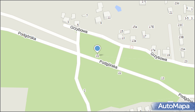 Toruń, Podgórska, 11, mapa Torunia